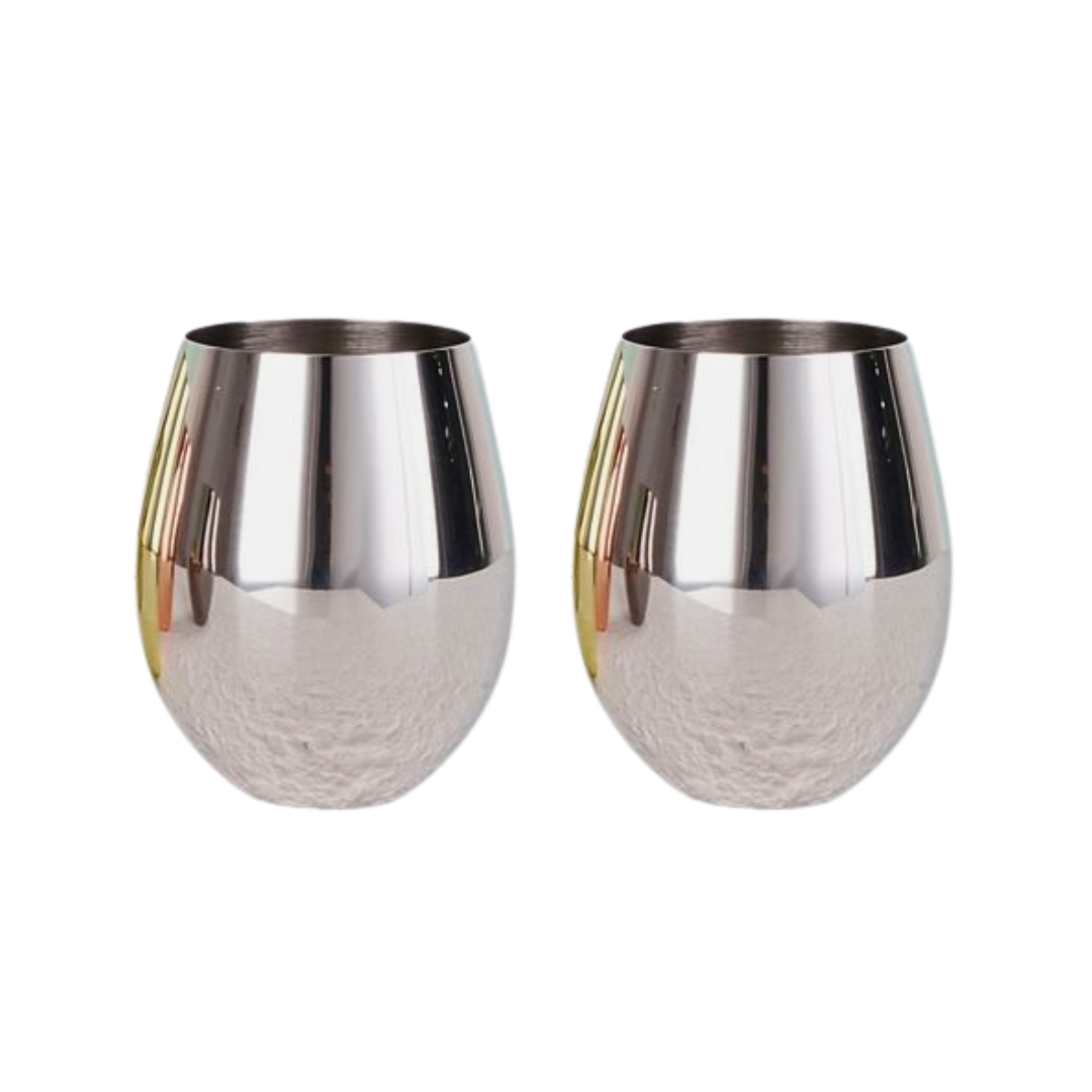 Stainless Steel Stemless Wine Glass (Set of 2)