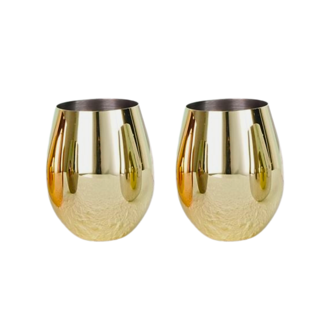 Stainless Steel Stemless Wine Glass (Set of 2)