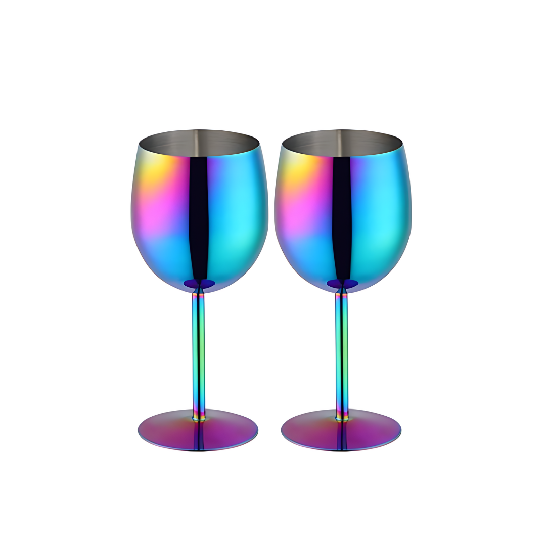 350ml (12 OZ) Stainless Steel Wine Glasses (Set of 2)