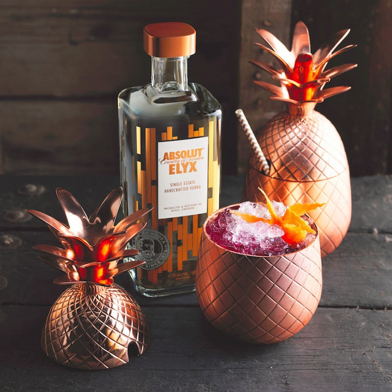 500ml (17 OZ) Stainless Steel Pineapple Cocktail Cups