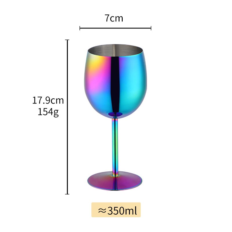 350ml (12 OZ) Stainless Steel Wine Glasses (Set of 2)